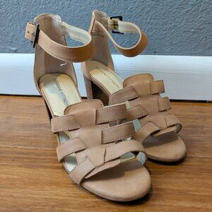 Adrienne Vittadini Belinda Womens Leather Sandals Sz 7.5